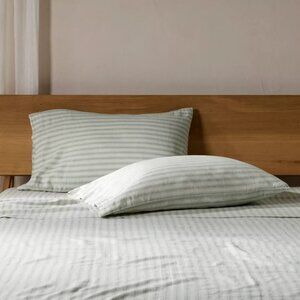 Parachute for Target King Relaxed Linen Stripe Sheet Set - Jade